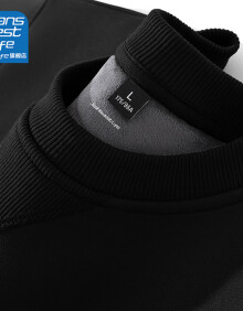 JEANSWEST LIFE真维斯加绒卫衣男秋冬季加厚保暖外套三角设计重磅灰色圆领上衣
