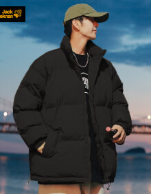 JACK WOKEKNSN2023年新款棉服男冬季外套男装美式宽松防风棉衣男女情侣加厚保暖 黑色 XL